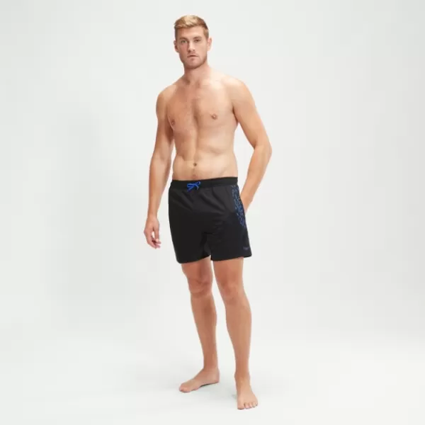 New Men's Xpress Lite 16'' Swim Shorts Black/Blue Swim shorts