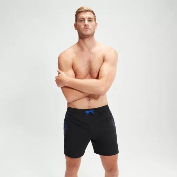 New Men's Xpress Lite 16'' Swim Shorts Black/Blue Swim shorts