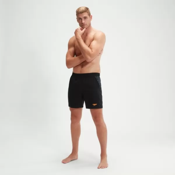 Online Men's Xpress Lite 16'' Swim Shorts Black/Blue Swim shorts