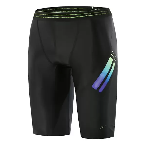 Cheap Mens Hydrosense Bonded Jammer Black & Green Racing | Fitness