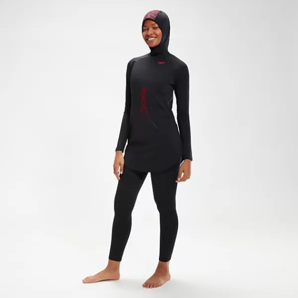 Flash Sale Women's HydroPro Modest Swimsuit Black Women Fitness | Outlet