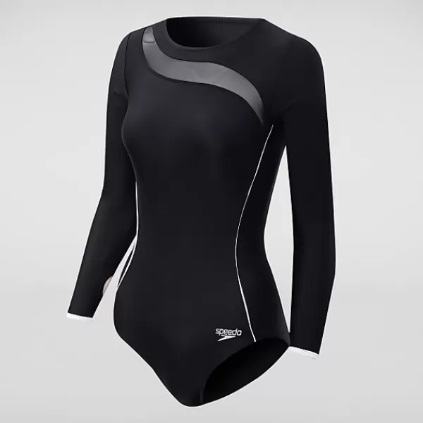 Sale Women's Little Black Dress Long Sleeved Swimsuit Women Swimming costumes