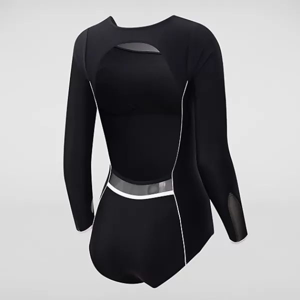 Sale Women's Little Black Dress Long Sleeved Swimsuit Women Swimming costumes