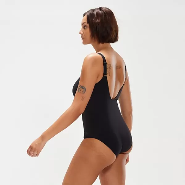 Sale Women's Shaping AquaNite Swimsuit Black Women Black Swimsuit | Support Swimwear