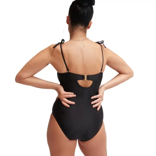 Store Women's Shaping Bandeau Swimsuit Black Women Black Swimsuit | Support Swimwear