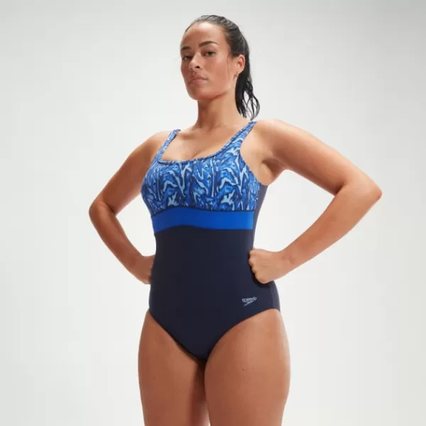 Best Sale Women's Shaping ContourEclipse Swimsuit Blue Women Fitness | Swimming costumes