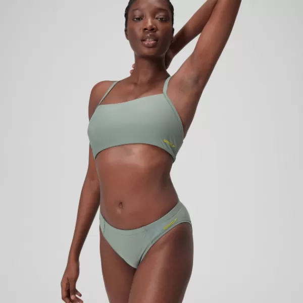 Store Women's Solid Classic Bikini Bottom Green Women Hydraline | Swimming costumes